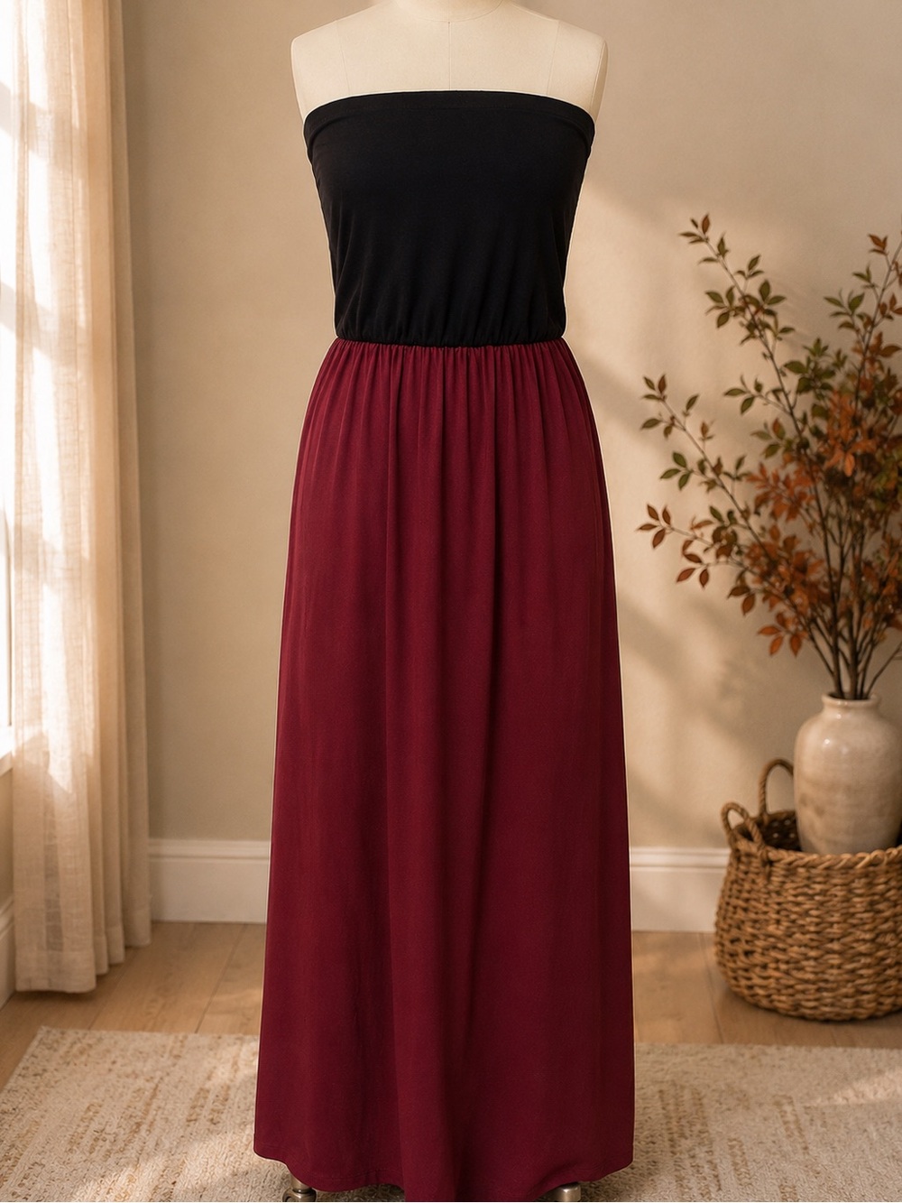 Women’s Burgundy Maxi Skirt